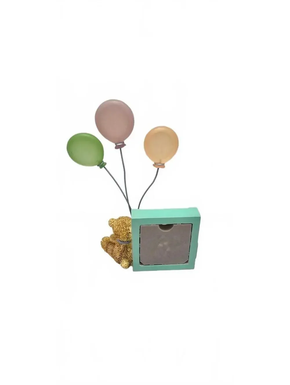1998 HB Group Teddy Bear Figurine with Balloons and ABC Blocks